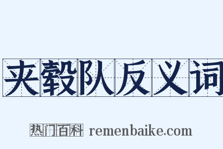 夹毂队反义词是什么意思的图片